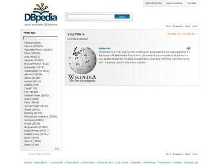 DBpedia Faceted Browser