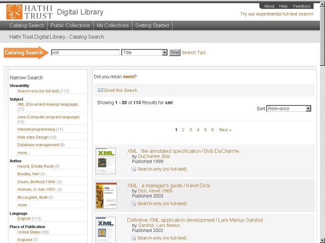 HathiTrust Catalog