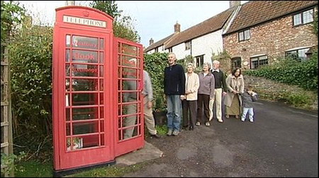 Old phone box converted to world’s smallest library